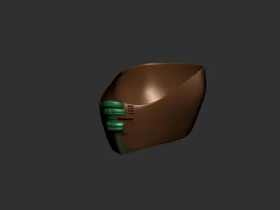 helmet high poly sculpt 3d printable ver 7 3D model 3D model 8