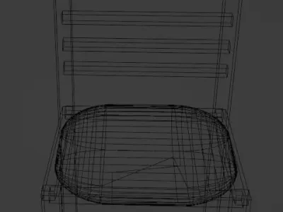 Tableset Low-poly 3D model