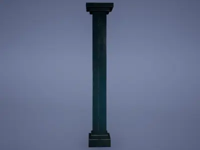 Metro Column Low Poly Game Ready  Low-poly 3D model