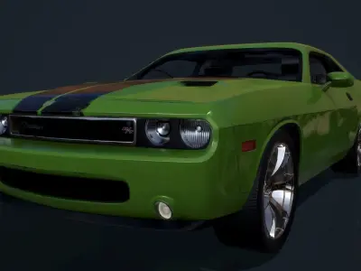 Dodge Challenger 2009 Low-poly 3D model