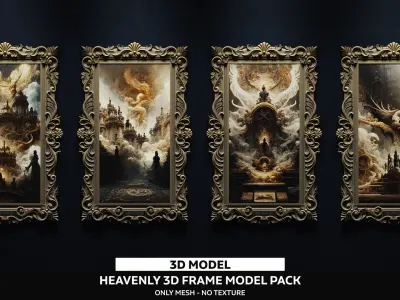 Heavenly Frame 3D - Base Mesh - No texture 3D model