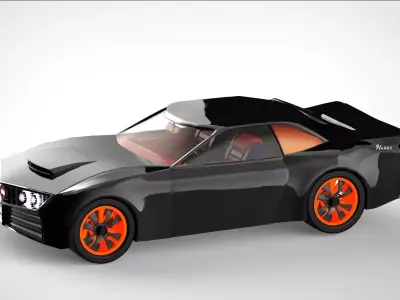 Dodge Challenger RT 840 Low-poly 3D model