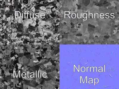 Supercharged V8 Engine with Reinforced Internals model pack Low-poly 3D model