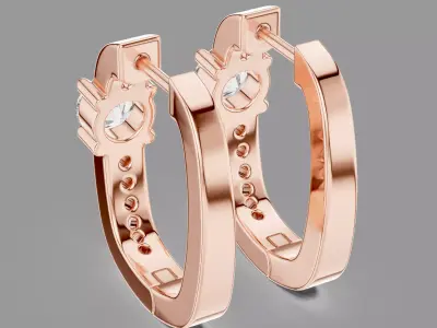 Diamond Hoops  3D print model