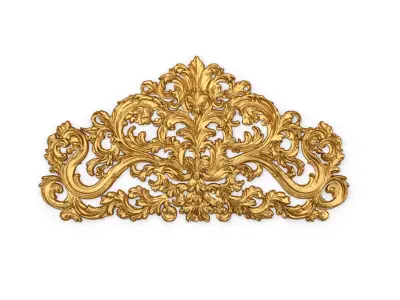 Classic Carved Bed 3D model 20 3D print model