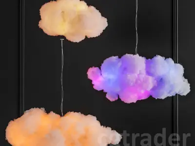  Cotton Clouds Light 3D model