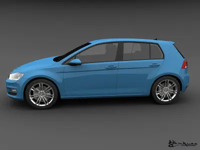 Volkswagen Golf 5 doors 2013 3D model