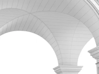 Arched Vaulted Gallery 3D model