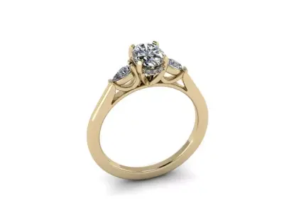 Jewelry Diamond Ring 3D print model shop