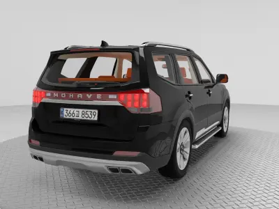 2022 KIA Mohave HQ Interior Low-poly 3D model