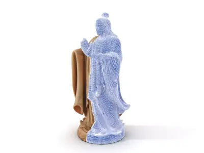 Divine Serenity Statue model pack Low-poly 3D model