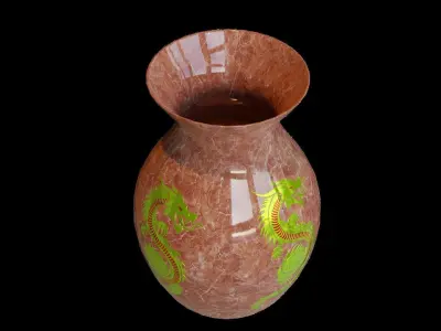 Dragon Vase Low-poly 3D model