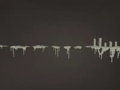 wax candles 3D model