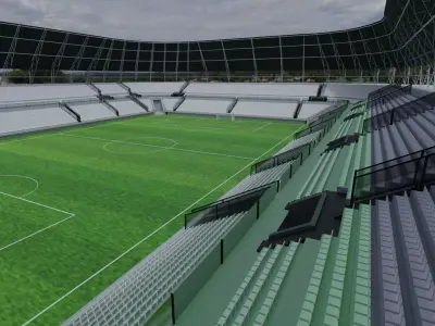 Football Stadium Low-poly 3D model order
