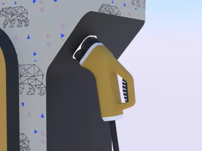 EV charger XVII PBR 8K 3D model