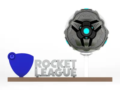 rocket league stand 3D print model