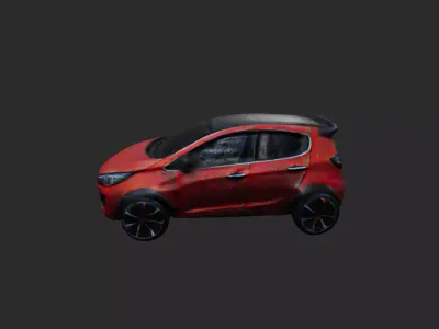 Modern Car low poly 3D model