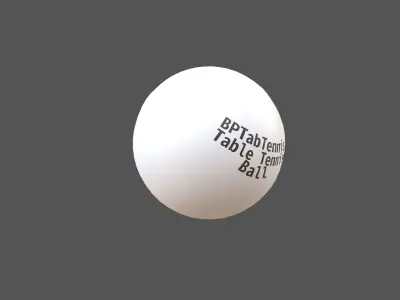 Table Tennis Ball v1 001 Free low-poly 3D model