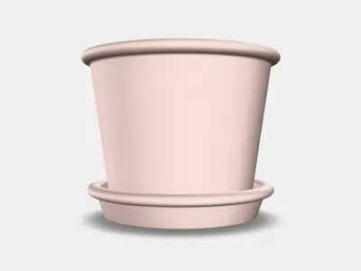 MUSKOTBLOMMA Plant pot with saucer 1 3D model