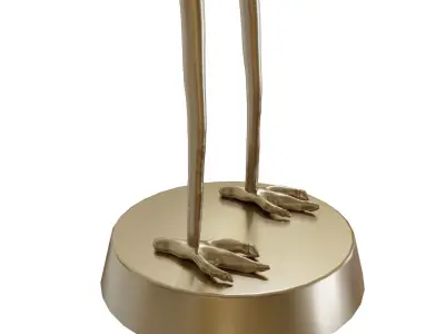  Brass Heron Bird Statue Decoration furniture Interior Design 3D model