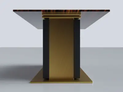 Luxury dining table Low-poly 3D model