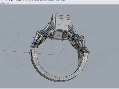 ring marquise  3D print model