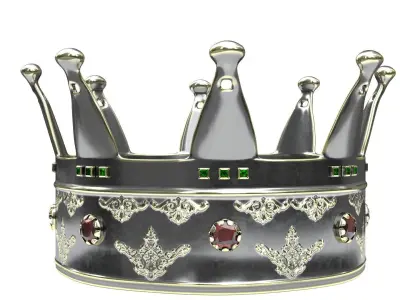 King crown Low-poly 3D model