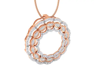 Women pendant 3D print model 10