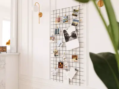 Wire photo hanger 3D model