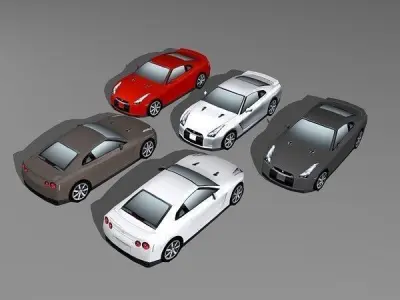Nissan GT-R Low-poly 3D model
