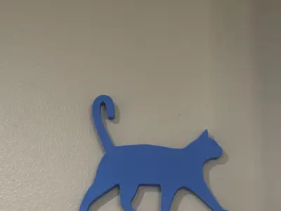 Running Cat Door Topper Window Sill Ornament  Free 3D print model