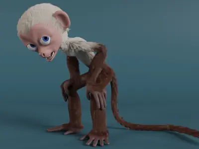 Doug the Fully Rigged Fully Customizable Capuchin Monkey 3D model