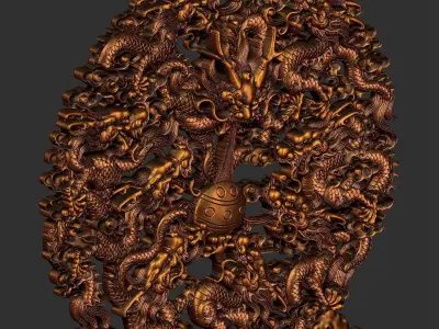 dragons leaf 3D print model