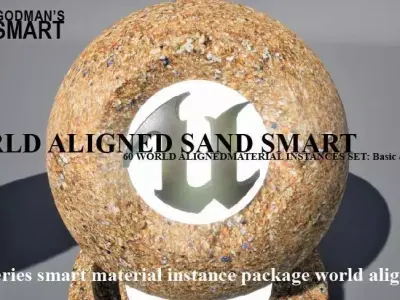 Sand World Aligned Materials 3D model