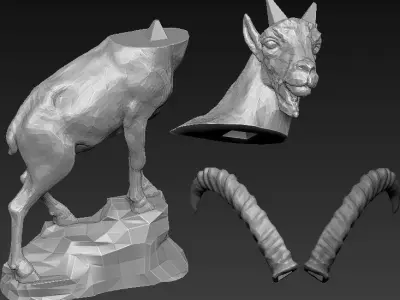 ibex  steinbock 3D model