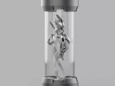 Cyber Mewtwo on Birth Chamber Capsule  3D print model