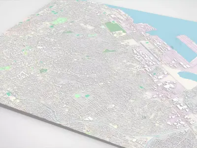 Cityscape Kingston Jamaica 3D model