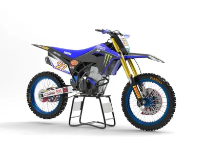 Motocross bike offroad Low-poly 3D model