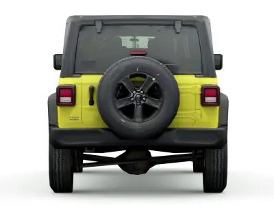 Jeep Wrangler 2023 Low-poly 3D model