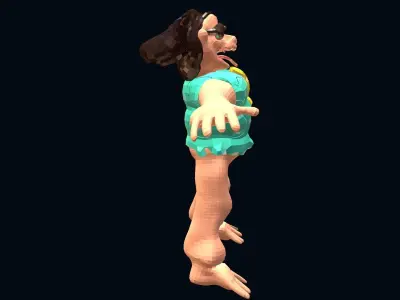 Low-Poly Character Style Dogman Low-poly 3D model