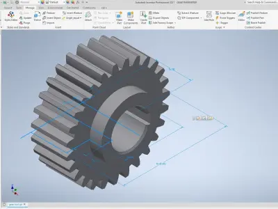 gear parameter 3D print model
