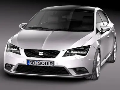 Silver Seat Leon 2013 3D model