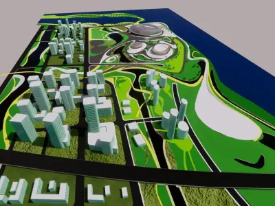 Masterplan Guangzhou Sport Center 3D model
