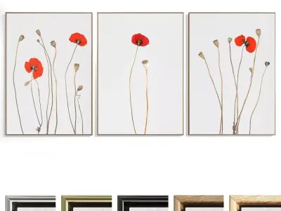 Abstract Painting Set of 3 pieces - No 50 Low-poly 3D model