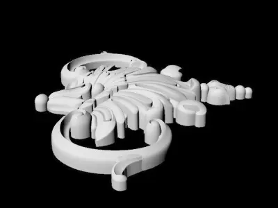 Central decor ornament for furniture 3D model 194