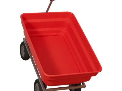 Hand Truck red 3D model