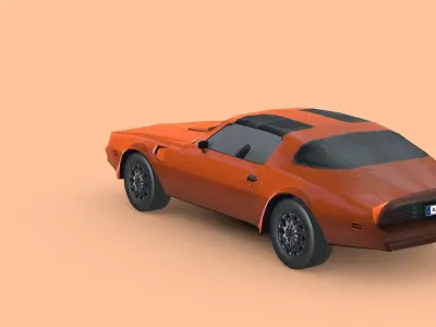 Pontiac Firebird Trans Am 1977 Low-poly 3D model