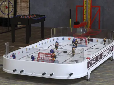 Stiga Stanley Cup Table Hockey Rigged 3D model