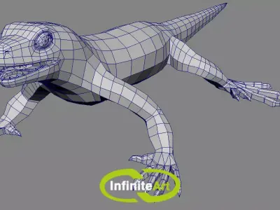Lizard  Animation Low-poly 3D model