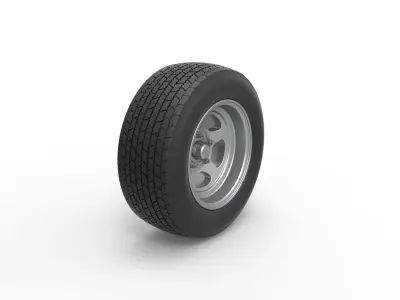 Wheel of Dirt Modified stock car V2 Scale 1 to 25 3D print model